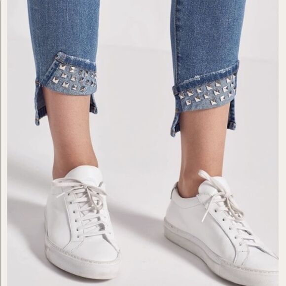 Current Elliott THE TURNT ANKLE SKINNY STILETTO JEAN - Keeling Studded - Picture 2 of 10